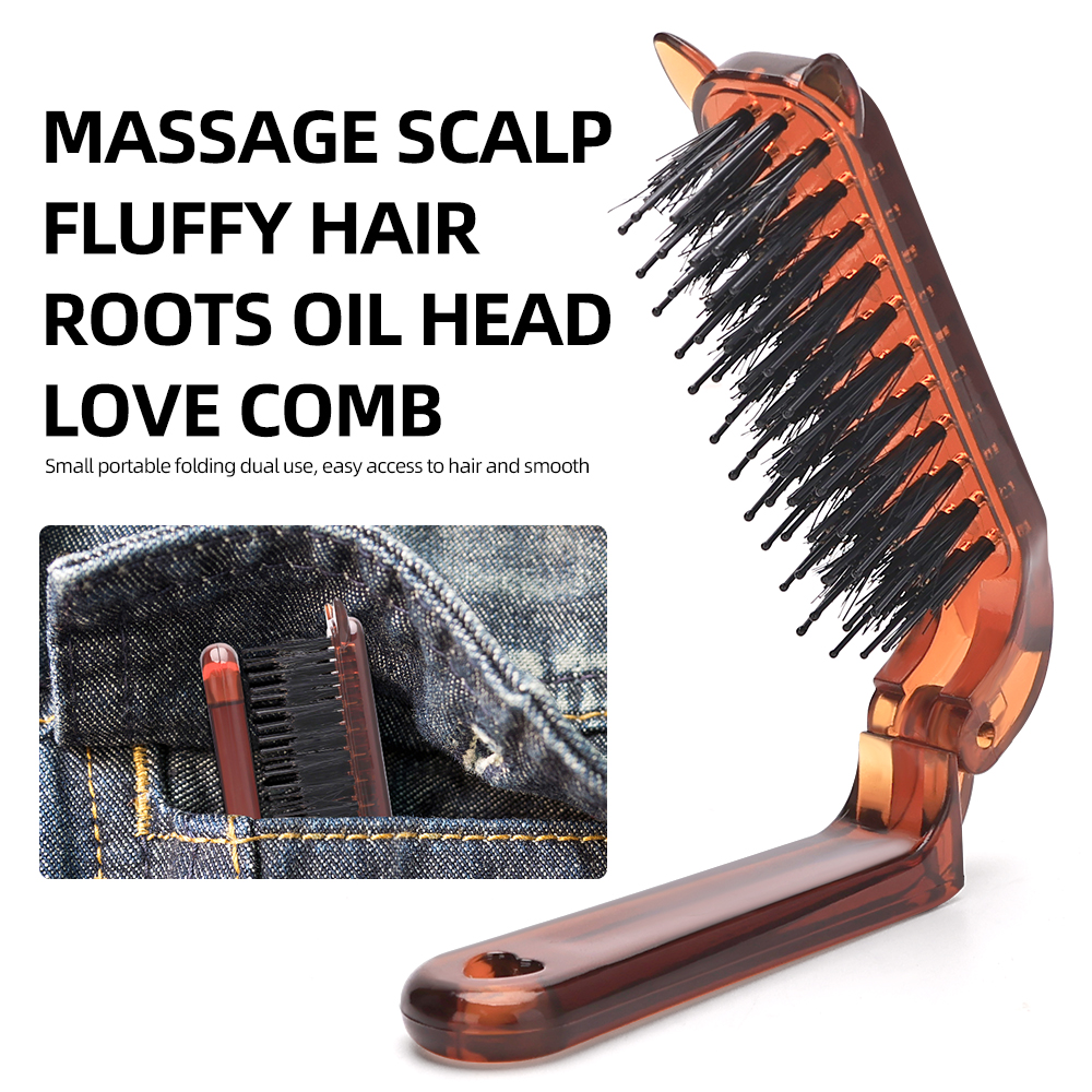 2-1 Folding Hair Comb and Brush