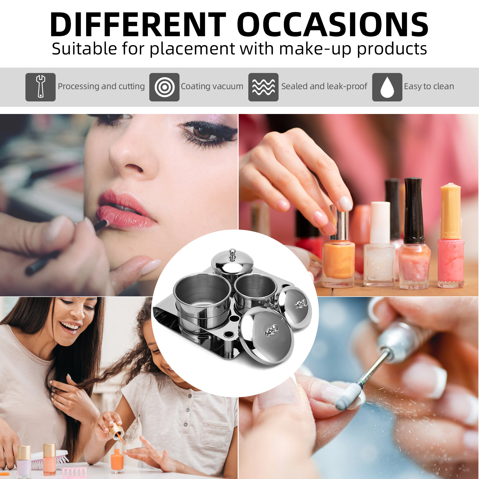 7 Mini Nail Powder Holder Container