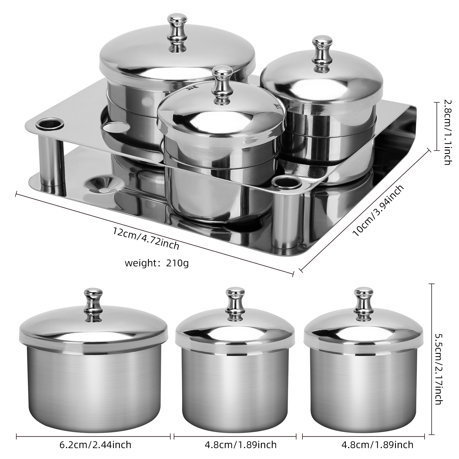尺寸 Dish Pot Liquid Powder Cup