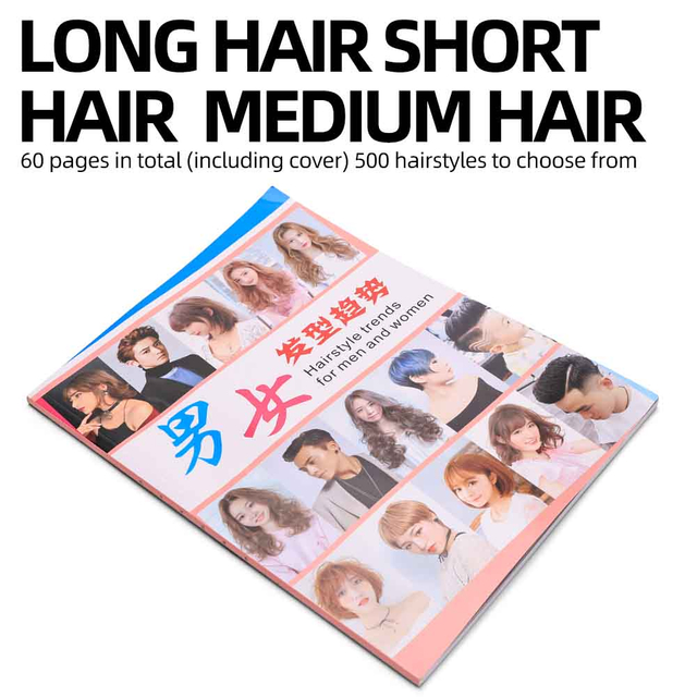 Barbershop Men Women Hairstyle Magazine Salon Pro Barber Book Stylist Design Album