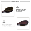 Hair Dressing Wooden Beard Brush with Handle for Men Boar Bristle Beard Brush