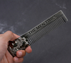 Amazon hot sale new fashion beard metal comb shaping beard comb for mens care