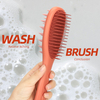 Long Handle Hair Comb Double-Sided Silicone Massage Comb with Large Teeth Gentle Detangling Scalp Massage Brush