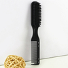 Double-sided Comb Brush Black Small Beard Styling Brush Professional Shave Beard Brush Barber Vintage Carving Cleaning Brush