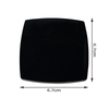 1pc Women Fashion Black Portable Makeup Mirror Smooth Double-Sided Folding Small Square Mirror Fit Travel Make Up Tools