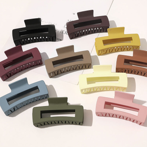 Frosted Geometric Barrette Ponytail Holder Hair Accessories Large Hair Claws Acetate Hair Clip Big Size Square Hair Crabs Clip