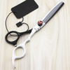 Professional Japan 440c 6 Inch White Hair Cutting Scissors Haircut Thinning Barber Makas Haircutting Shears Hairdresser Scissors