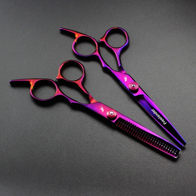 1pcs Japan 440c Hair Scissors for Hairdressers Barber Shop Supplies Titanium Professional Hairdressing Scissors for Cutting Hair