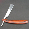 Vintage Wood Handle Straight Edge Stainless Steel Barber Razor Folding Shaving Knife