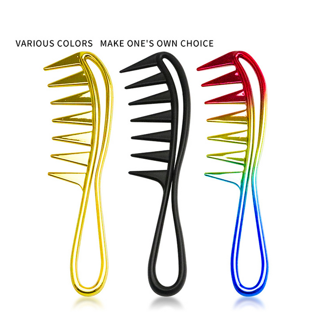 1 Pcs Wide Tooth Shark Plastic Comb Detangler Curly Hair Salon Hairdressing Comb Massage For Hair Styling Tool for Curl Hair