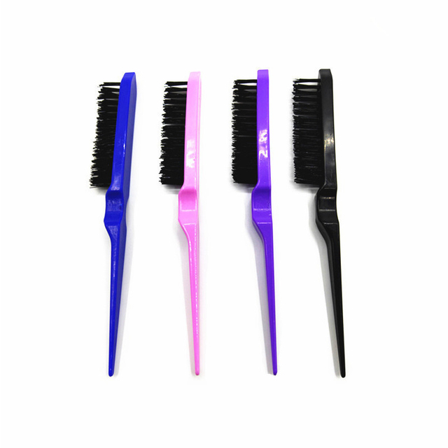 1Pc Hair Brushes Comb Slim Line Teasing Women Convenient Salon Back Boar Bristle Hairdressing Profession High Quality
