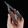 Wooden Trimmer Manual Shaver Professional Straight Edge Stainless Steel Sharp Barber Razor Folding Shaving Knife Free Shipping