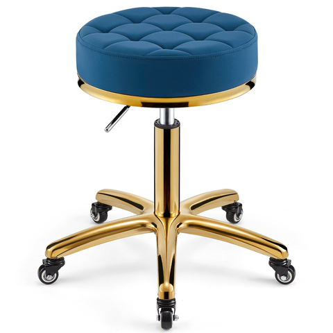 Beauty Stool Barber Shop Chair Rotating Lifting Round Golden Bar Kitchen Chair Hair Cutting Salon Equipment Furniture WW50N