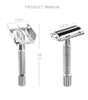 Classic Razor Handle Razor Holder Men 's Shaving Face Razor Blades Machin Safety Stainless Steel for Men Barber Straight