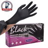100PCS PVC Powder Free Black Nitrile Gloves Kitchen Household Clean Tool Garden/Barber/Makeup Disposable Waterproof Work Gloves