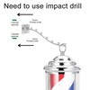 28cm Barber Shop Pole Rotating Lighting Red White Blue Stripe Rotating Light Stripes Sign Hair Wall Hanging LED Downlights