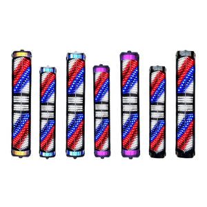 Rotating Barber Pole Light Red Blue White Lights Colorful Rainproof Waterproof Barber Shop for Hair Salon Hairdressing