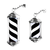 Roting Barber Pole Light with Hanging Rack Werproof Lamp Lighting Salon Sign LED for Outdoor Beauty Salon EU Plug