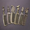 New Retro Magic Comb Badge Shape Comb Metal Comb Girl Gift Vintage Comb Slytherin College Style Comb Factory Direct Sales