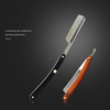 Senior Wood Handle Blade Shaving Razors Professional Barber Shaver Eyebrow Razor Men's Razor