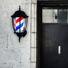 Barber Pole Light Rotating Rainproof Lighting Neon Signs Hair Salon Open Signs Mount Classic Red Stripes Outdoor