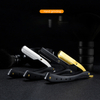 1pcs Manual Wooden Handle Shaving Razor Men's High Quality Professional Barber Hair Cut Razor Change Blade Type Shaving Knife
