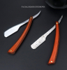 Folding Shave Knife Wood Handle Beard Straight Razor Hair Dressing Tool Men Manual Convenience Hair Trimmer Shaver