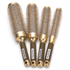 Professional Nylon Aluminum Cylinder Hairbrush Hair Salon Round Brush for Curling Styling Blow Drying
