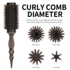 Custom Round Barrel Hair Brush with Boar Bristles Aluminum Curly Salon Styling Curling Round Hair Brush