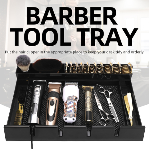 New Arrival Barber Electric Scissors Rack Hairdressing Push Shear Tool Desktop Storage Hair Tool Tray