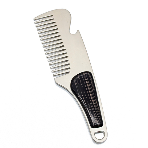 Men Beard Shaping Template Stainless Steel Beard Comb