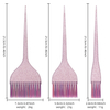 Professional Pink Plastic Hair Tinting Brush Hair Dye Color Dye Comb Brush 3Pcs Sets