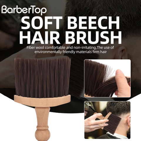 2024 Wholesale Salon Barber Combs Custom Shop Barber Duster Brush Wooden Handle