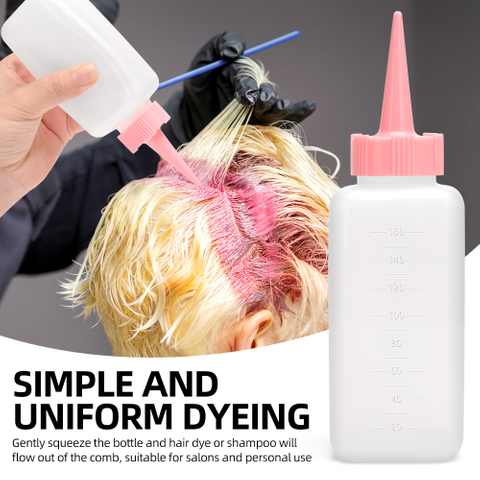 Barber Shop Applicator Bottle for Hair Oil Applicator Plastic Squeeze Bottle for Hair Dye
