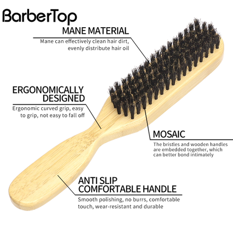 High Quality Soft Bristles Hair Beard Brush Men Round Beard Brush Wooden Handle Shaving Brush