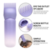 6oz Salon Plastic Baked Oil Head Therapy Empty Graduated Color Hair Dye Bottle