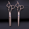 Professional Japan 440c 6 '' Rose Gold Hair Scissors Haircut Thinning Barber Makas Make Up Cutting Shears Hairdresser Scissors