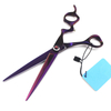 Professional 7 '' Japan Steel Purple Pet Dog Grooming Hair Cutting Scissors Cut Barber Haircutting Shears Hairdresser Scissors