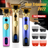 USB Vintage T9 0mm Electric Hair Trimmer For Man Cordless Clippers