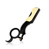 Straight Edge Barber Razor Haircut Beard Eyebrow Shaving Tool Manual Depilation Razor Hairdresser Trimming Blades Ring Shape