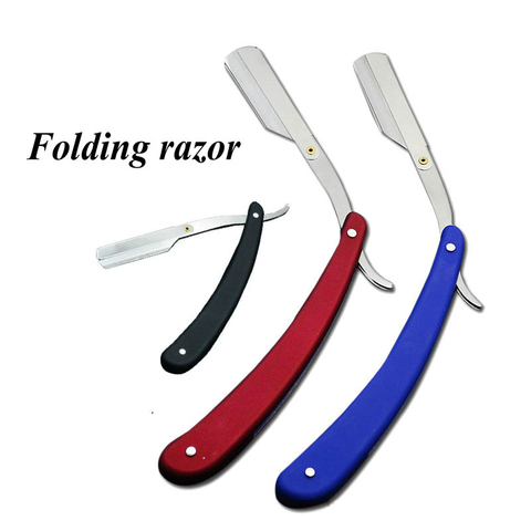 1Pcs Manual Straight Barber Edge Razor Beard Face Hair Remover Folding Shaving Knife Stainless Steel Hairdressing Devices