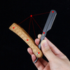 New Wood Handle Stainless Steel Folding Razor Hair Salon Hairdressing Shaver Barber Knife Holder Gift giving
