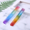 Professional Haircutting Wide Tooth Long Rainbow Combs for Salon Hairdresser Barber Shop Anti-Static Rainbow Hairbrushes