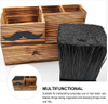 Barber Haircut Scissors Socket Wooden Non-slip Comb Clips Storage Box Salon Scissors Display Rack Inserting Holder
