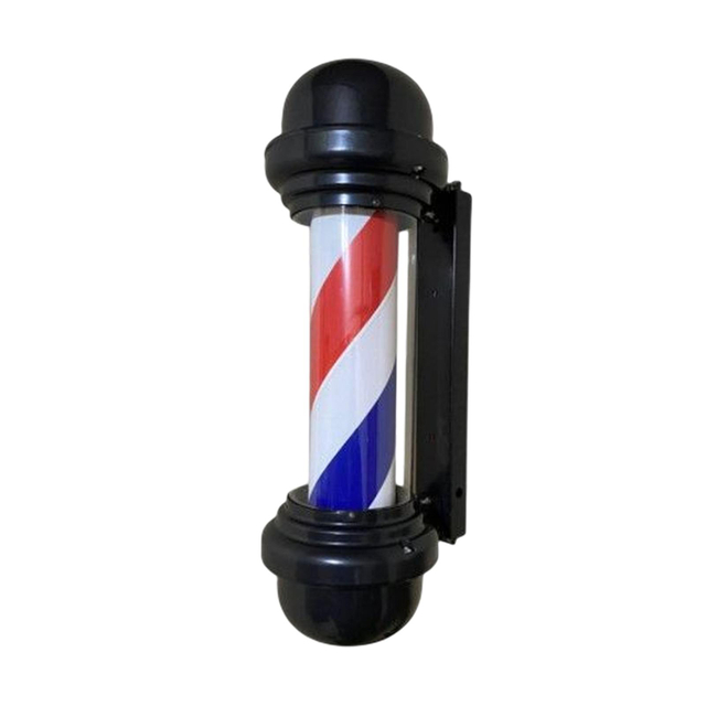 Barber Shop Pole Light Rotating Sign Light Classic LED Light Hairdressing Rainproof Lamp Waterproof Vintage Style for Outdoor