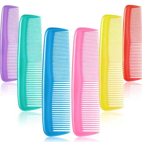 24 Pieces Hair Combs Set Plastic Hair Comb for Women and Men, Fine Dressing Comb (Black)