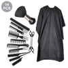 14Pcs Hair Scissor Hairdressing Scissors Kit Hair Cutting Cape Scissors Hairbrush Hair Clip Grooming Comb Barber Haircut Set