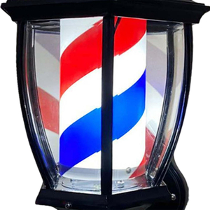 Barber Pole Light Rotating Rainproof Novelty Lighting Neon Signs Hairdressing Hair Salon Open Signs Classic Wall Mount Stripes