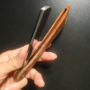 1Pcs Manual Wood Handle Shaving Razor Men's Razor Classic Professional Barber Hair Cut Razor Change Blade Type Shaving Knife