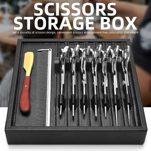 Customized Logo Barber Scissors Storage Box Organizer Convenient Hairdressing Holders Case